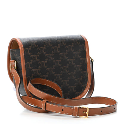 Celine Triomphe Canvas Medium Folco Bag Tan 2 of 4