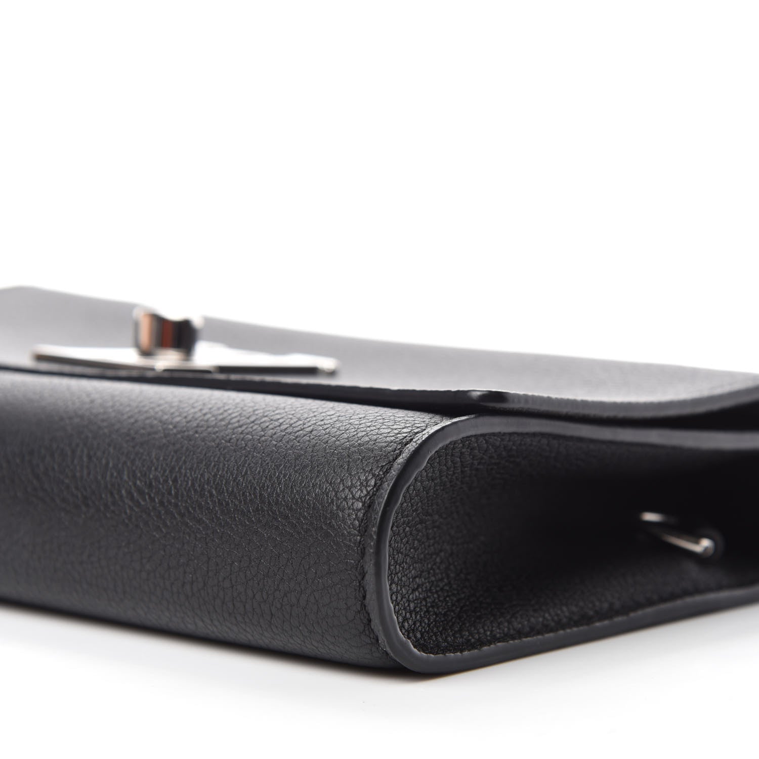 Louis Vuitton Calfskin Lockme Clutch Black 7 of 11