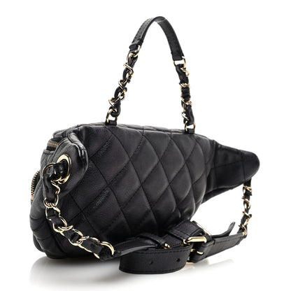 Chanel Iridescent Calfskin Quilted All About Waist Belt Bag Black 3 of 10