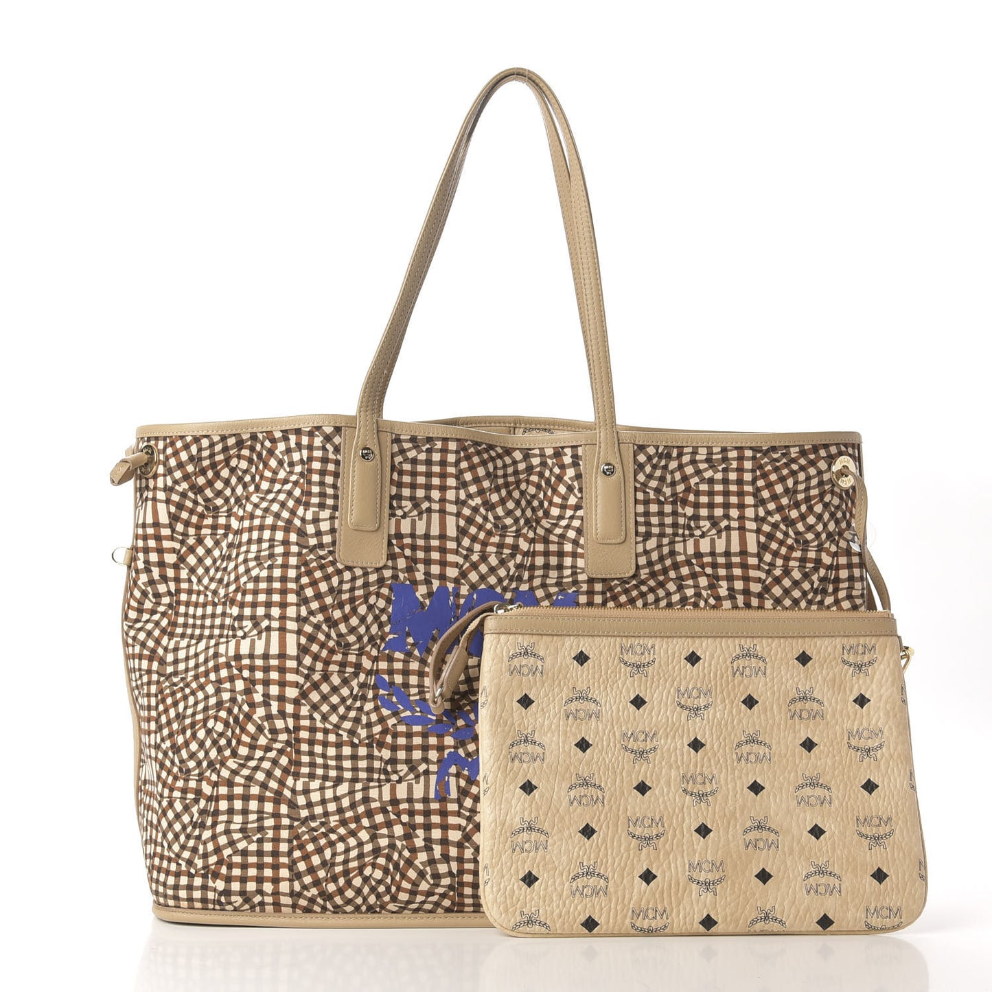 Visetos Large Liz Reversible Shopper Tote Beige