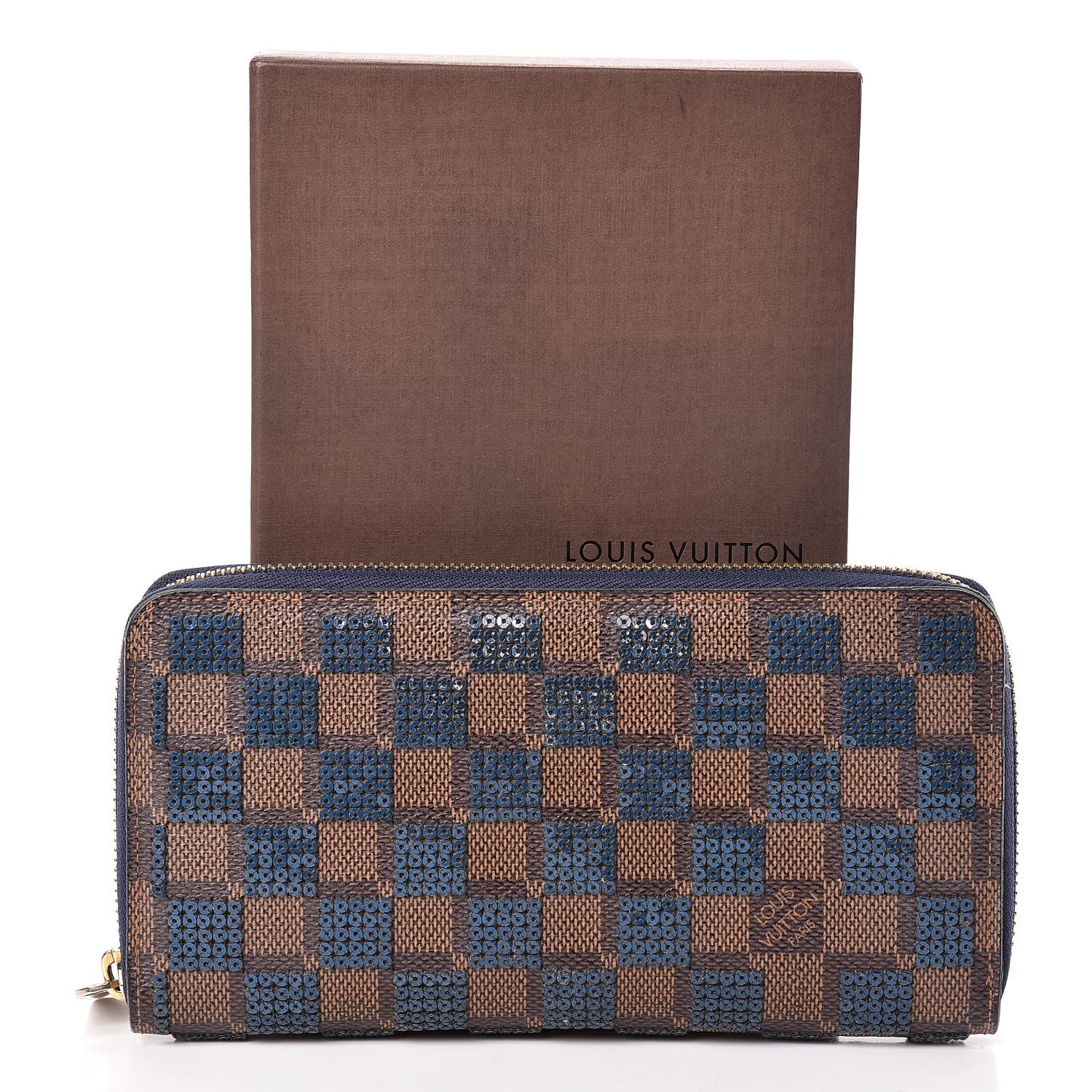 Louis Vuitton Damier Paillettes Zippy Wallet Blue 13 of 13
