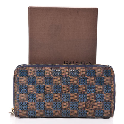 Louis Vuitton Damier Paillettes Zippy Wallet Blue 13 of 13