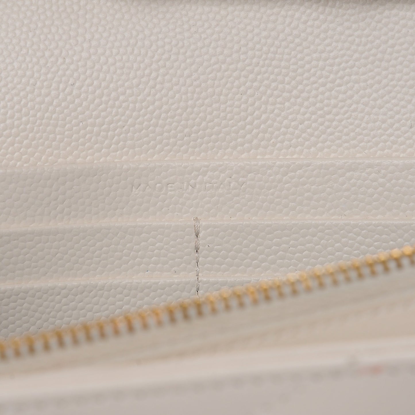 Grain De Poudre Matelasse Chevron Monogram Chain Wallet White