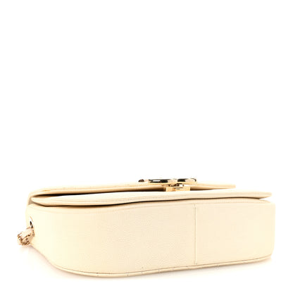 Chanel Grained Calfskin Quilted Medium Cuba Top Handle Flap Ivory 4 of 10