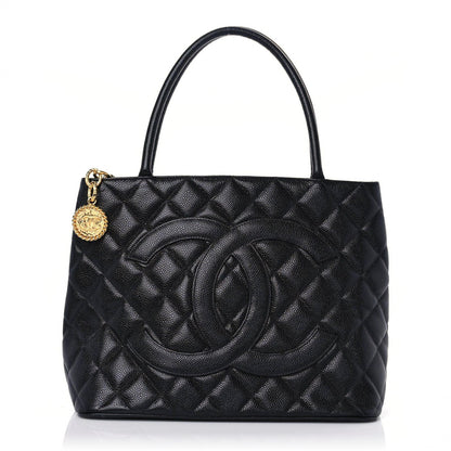 Chanel Caviar Quilted Medallion Tote Black 1 of 16