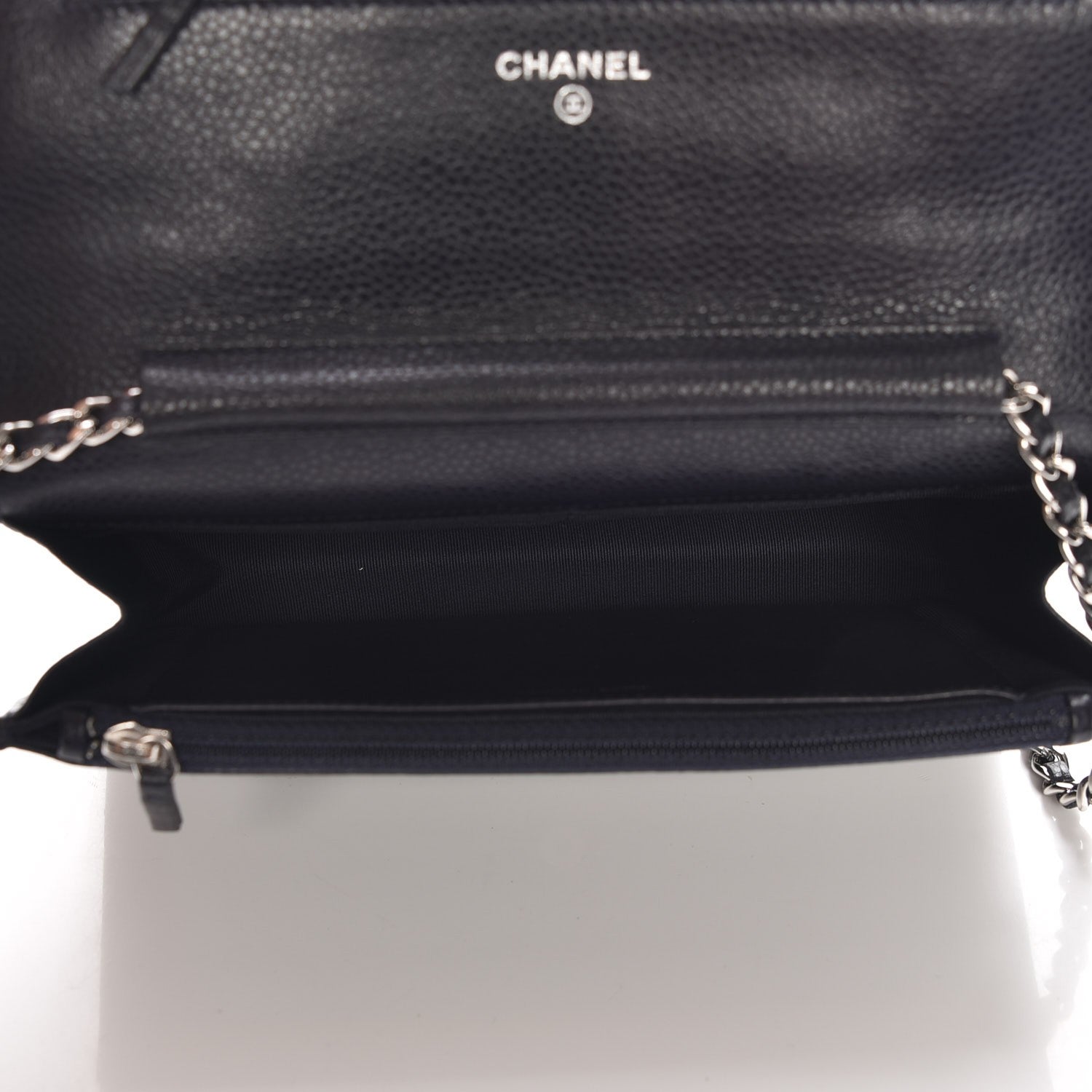 Chanel Caviar Quilted Wallet On Chain WOC Navy Blue 5 of 10
