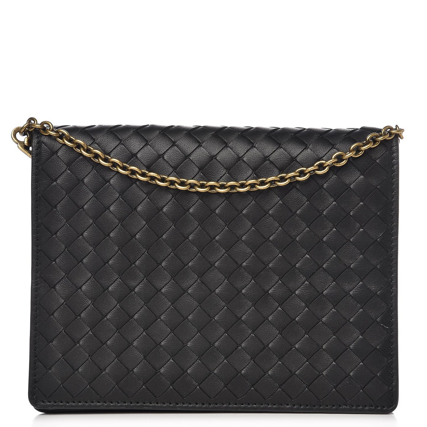 Nappa Intrecciato Chain Wallet Nero Black