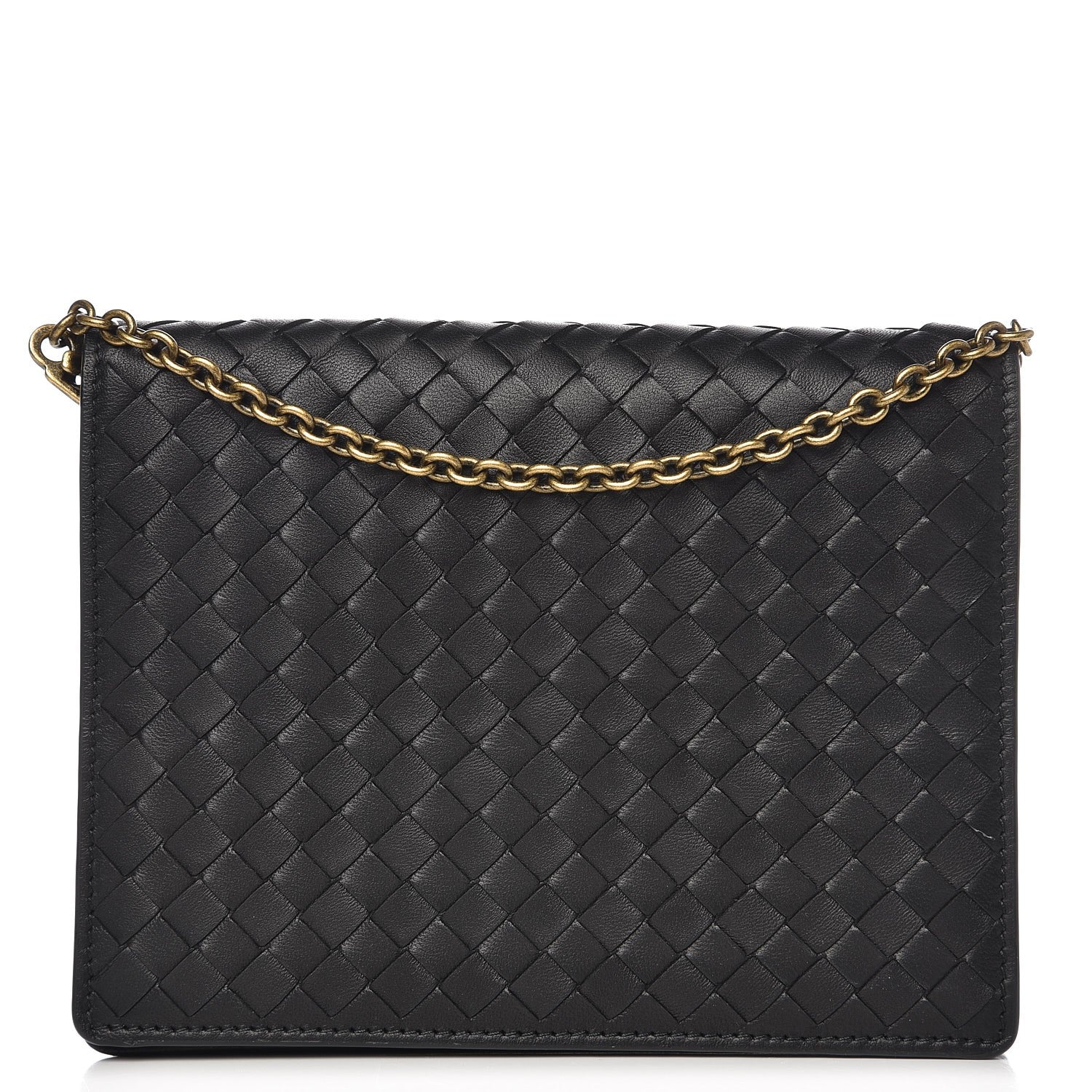 Bottega Veneta Nappa Intrecciato Chain Wallet Nero Black 1 of 6