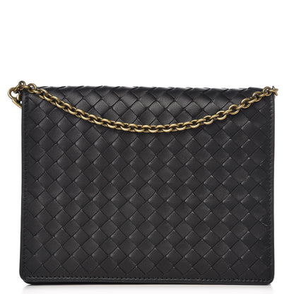 Bottega Veneta Nappa Intrecciato Chain Wallet Nero Black 1 of 6