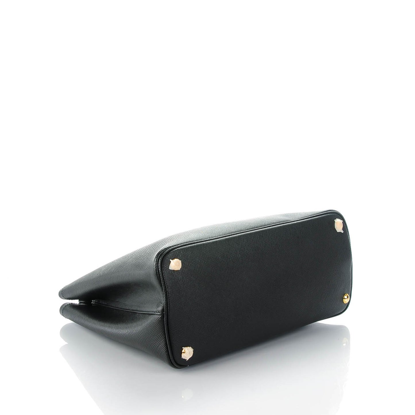 Saffiano Cuir Large Double Bag Black Mughetto