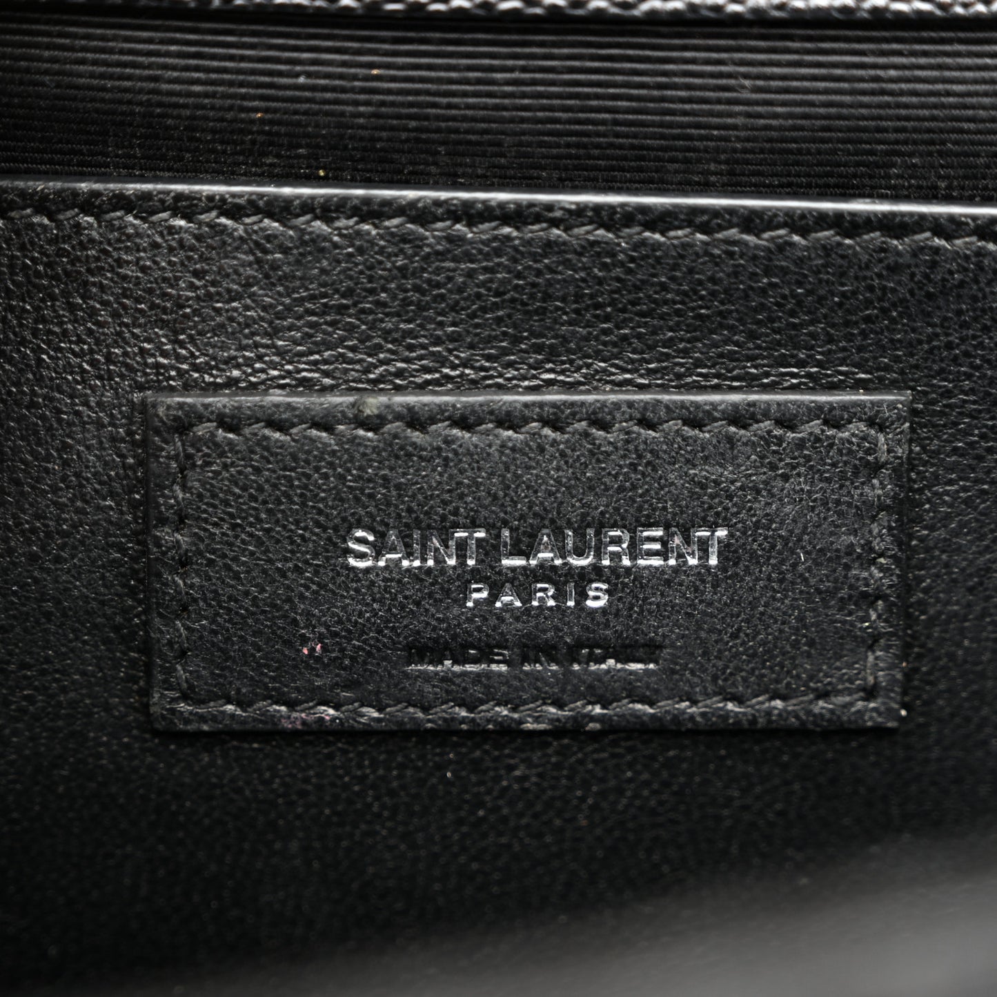 Grain De Poudre Textured Mixed Matelasse Triquilt Medium Monogram Satchel Black