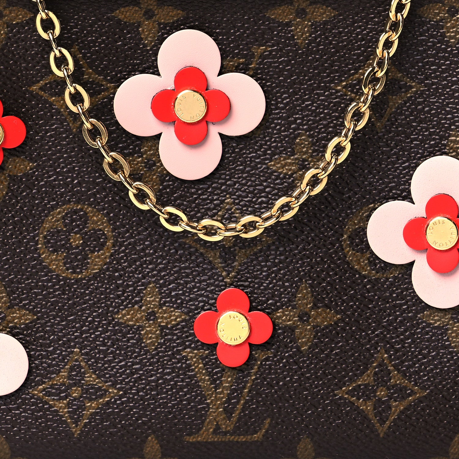 Louis Vuitton Monogram Blooming Flowers Double Zip Pochette 9 of 11
