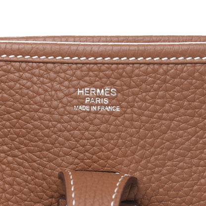 Hermes Taurillon Clemence Evelyne III PM Gold 6 of 10