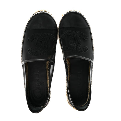 Chanel Mesh Grosgrain CC Espadrilles 37 Black 2 of 8