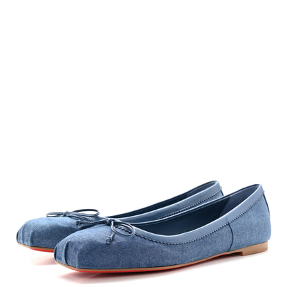 Christian Louboutin Denim Mamadrague Flats 40.5 Blue 3 of 9