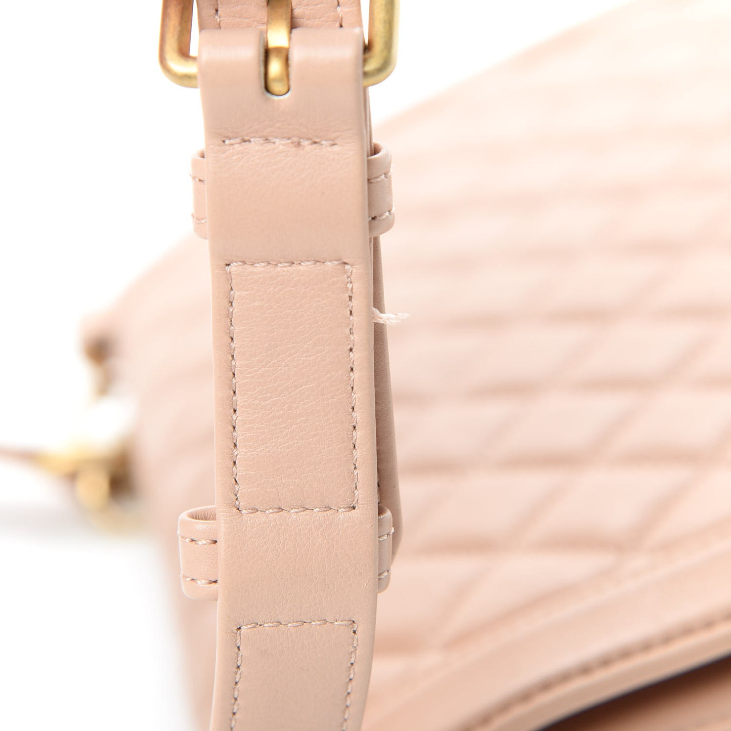 Lambskin Quilted Flap Beige