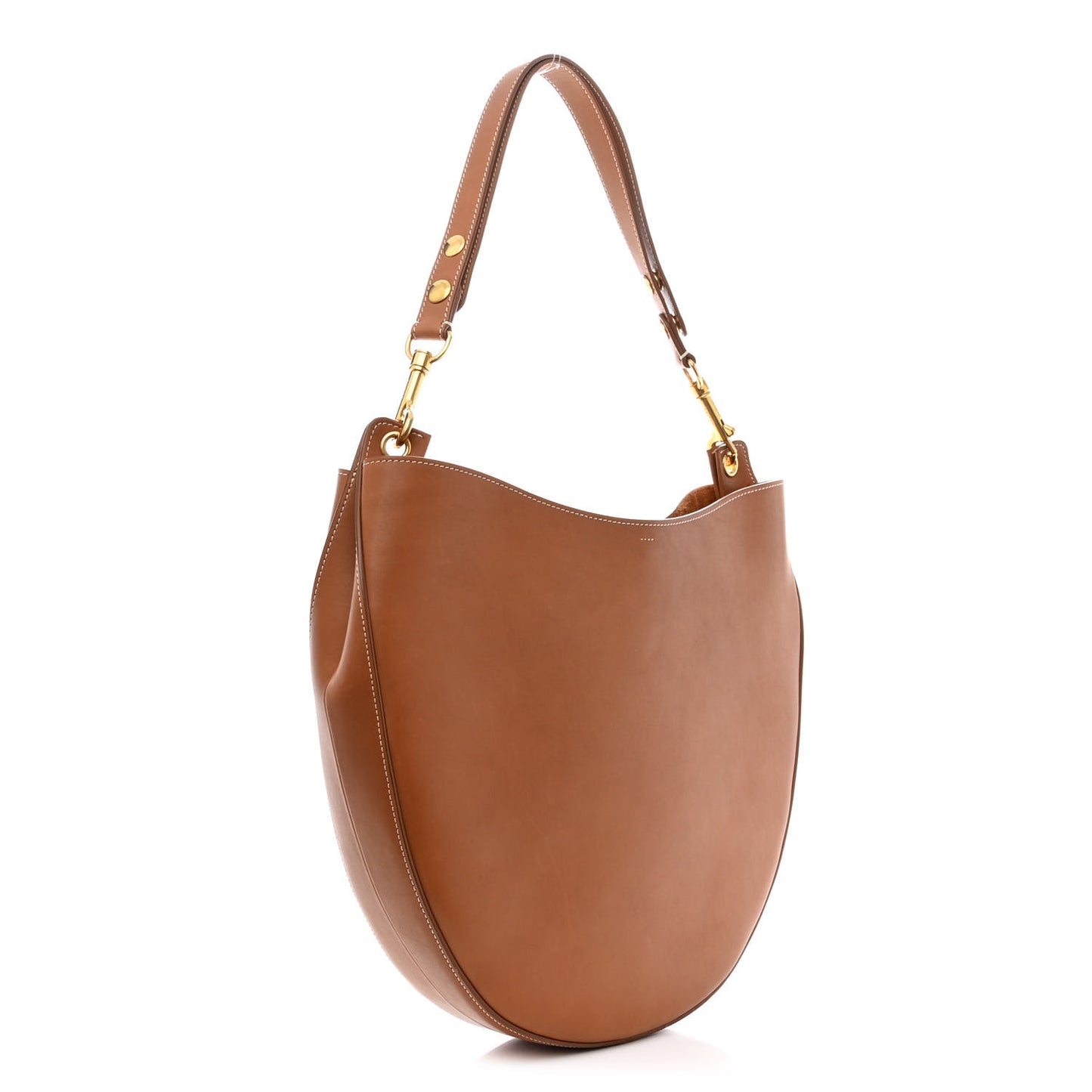 Natural Calfskin Medium Hobo Tan