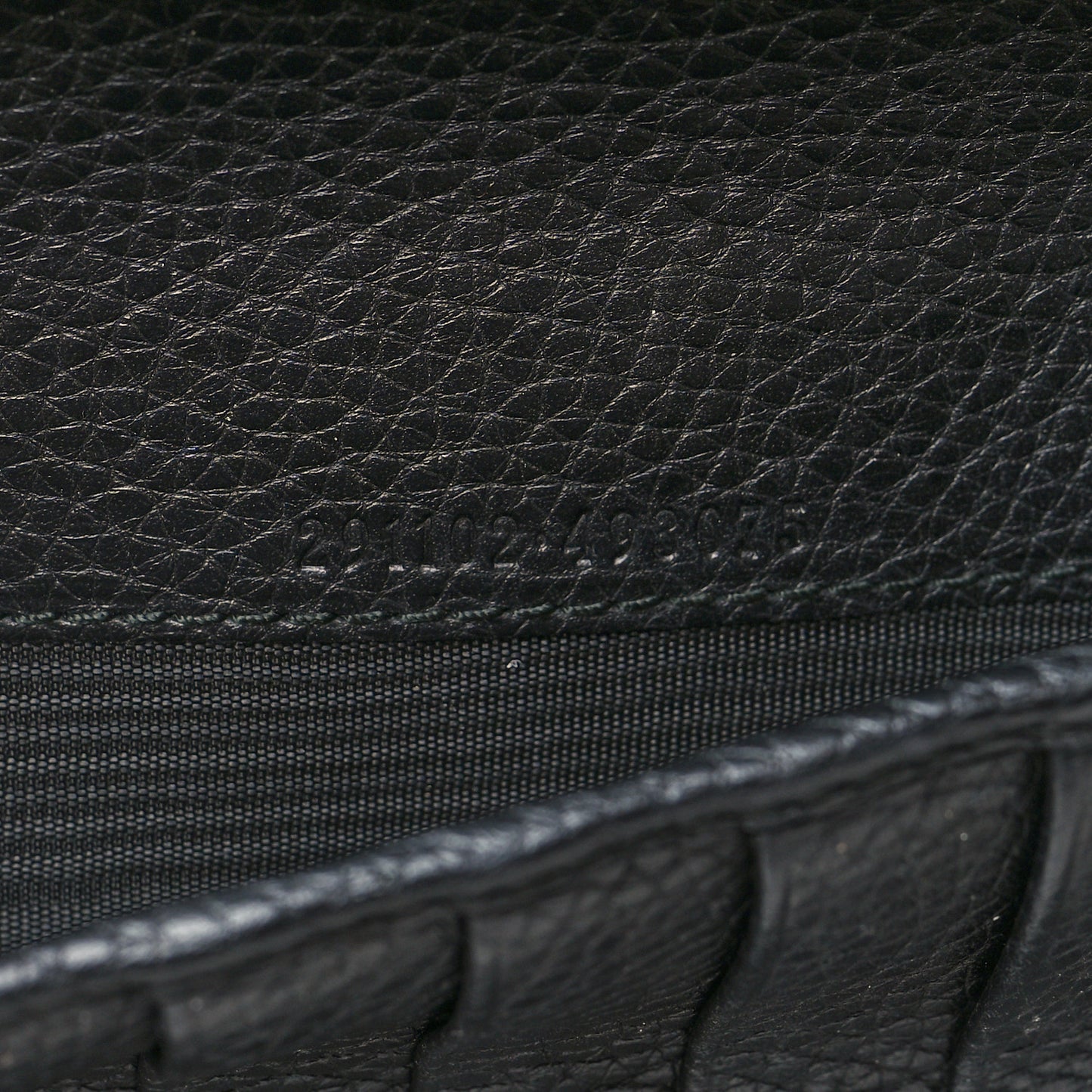 Pebbled Calfskin Soho Zip Around Organizer Wallet Black