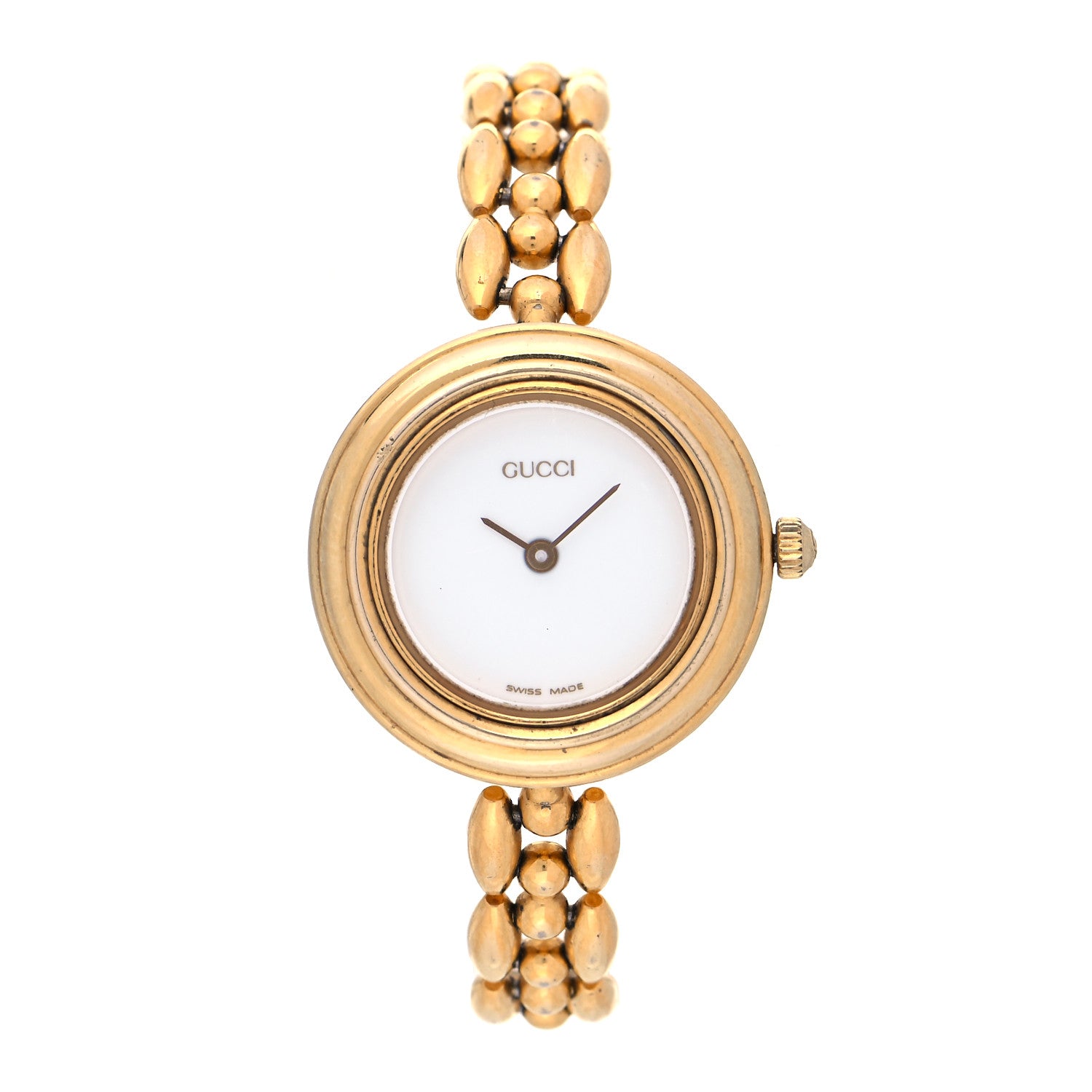 Gucci Stainless Steel 26mm Rice Link Interchangeable Bezel Quartz Watch 1 of 5