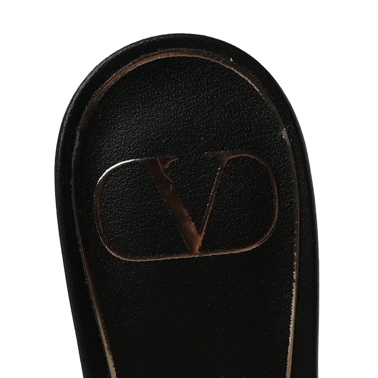 Calfskin Monochrome Roman Stud Ankle Strap 80mm Pumps 36 Black