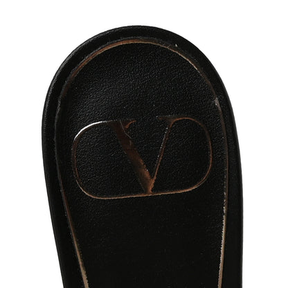 Valentino Garavani Calfskin Monochrome Roman Stud Ankle Strap 80mm Pumps 36 Black 7 of 9