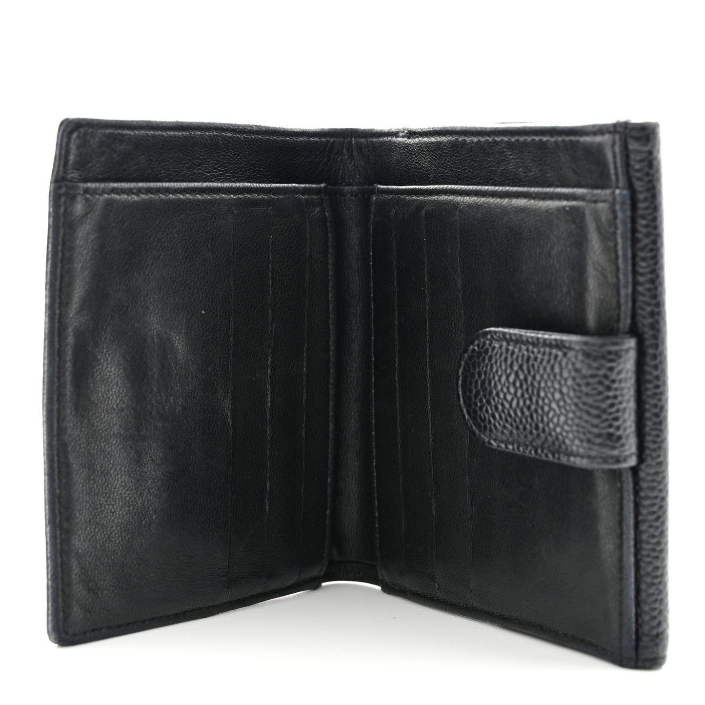 Caviar Timeless CC Compact French Wallet Black