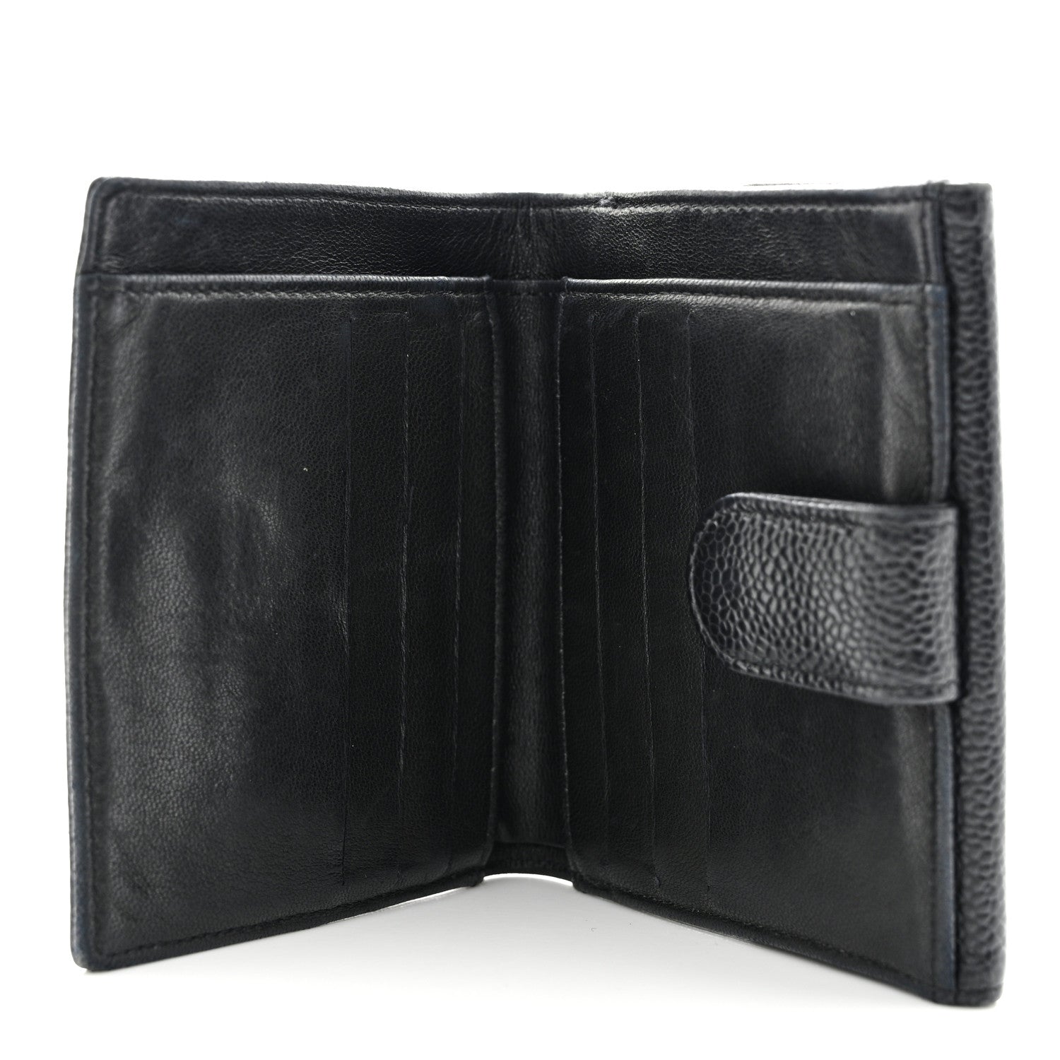 Chanel Caviar Timeless CC Compact French Wallet Black 5 of 14