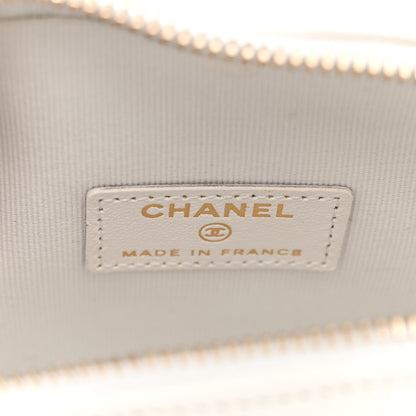 Chanel Lambskin Quilted CC In Love Heart Clutch With Chain White 6 of 10