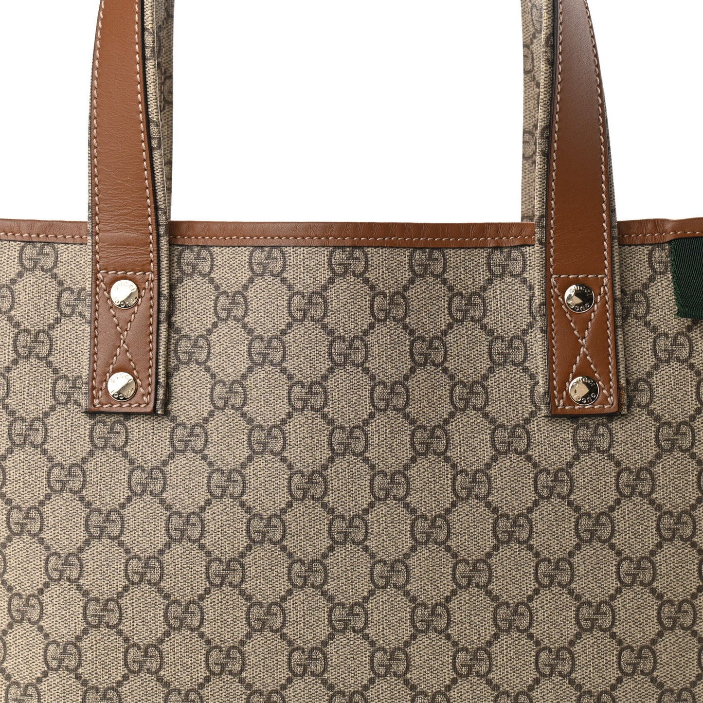 GG Plus Monogram Medium Signature Web Loop Tote Brown