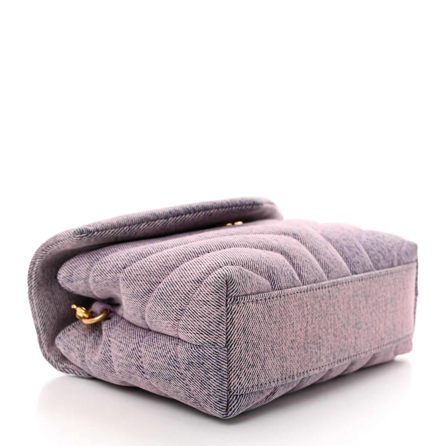 Denim Y Quilted Monogram Toy Loulou Crossbody Bag Bleached Lilac