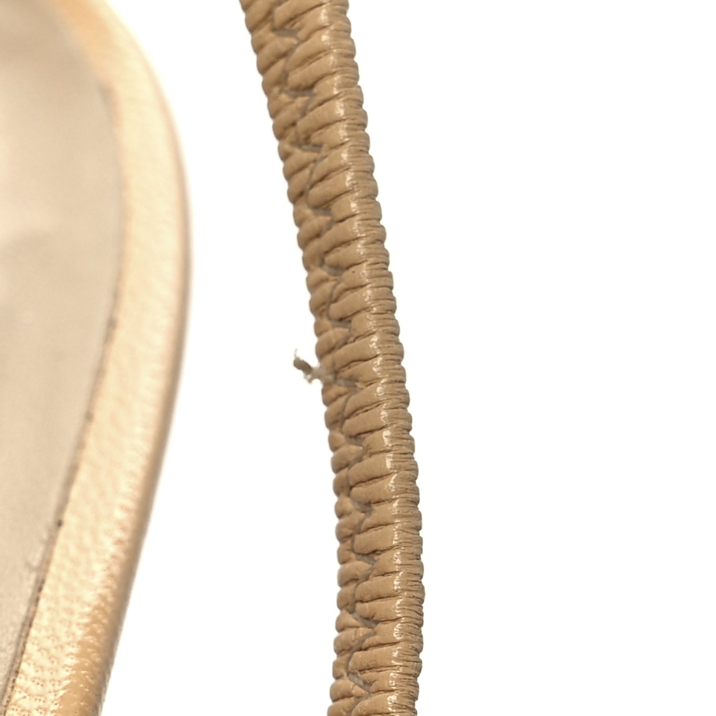 Goatskin Grosgrain Cap Toe CC Slingback Pumps 38.5 Beige Black