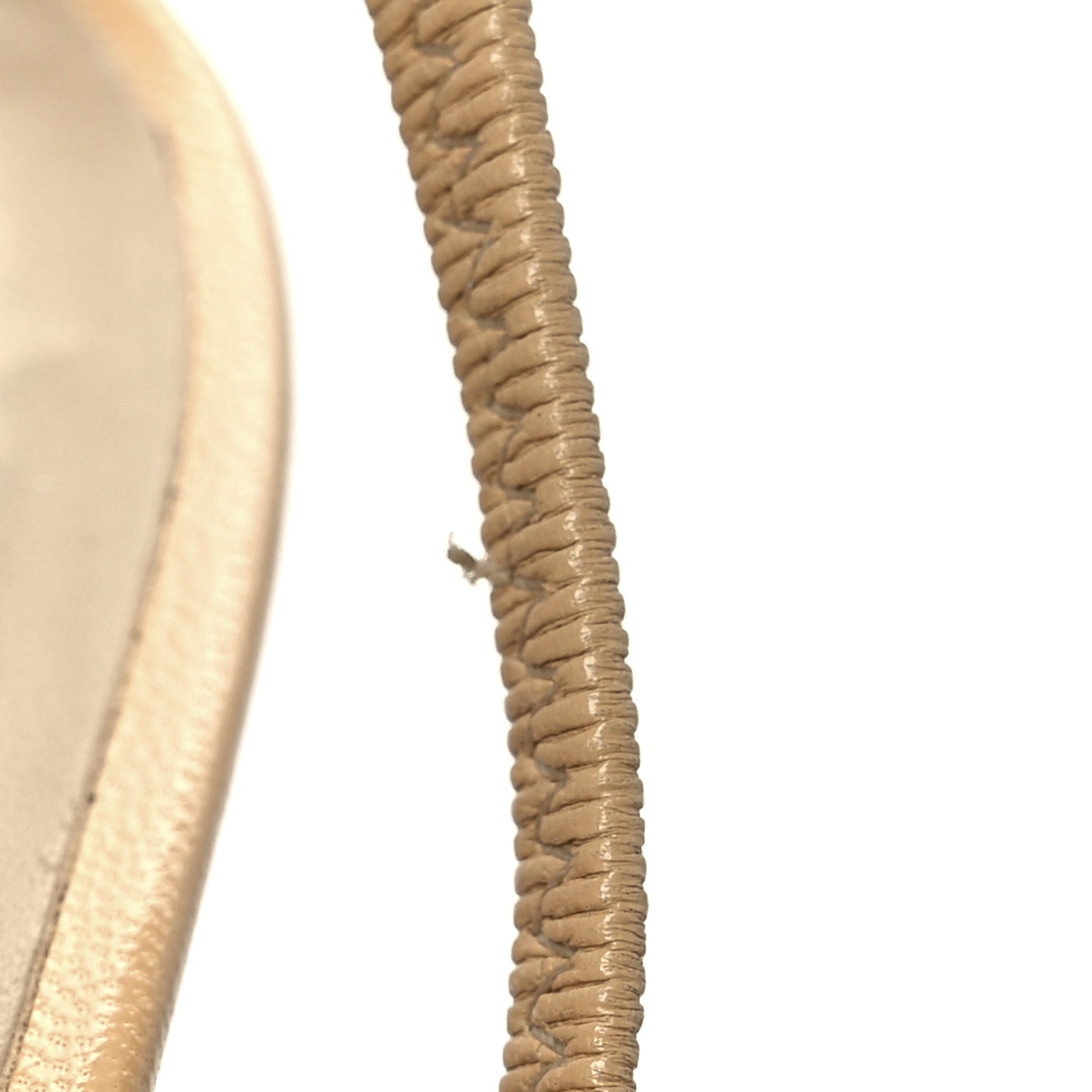 Chanel Goatskin Grosgrain Cap Toe CC Slingback Pumps 38.5 Beige Black 11 of 14