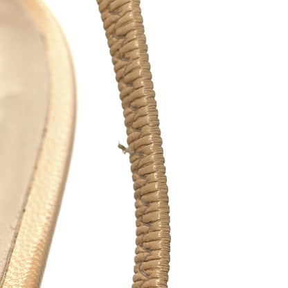 Chanel Goatskin Grosgrain Cap Toe CC Slingback Pumps 38.5 Beige Black 11 of 14