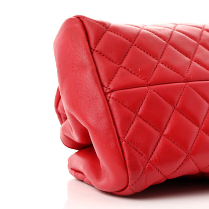 Chanel Lambskin Quilted Medium Just Mademoiselle Red 10 of 11