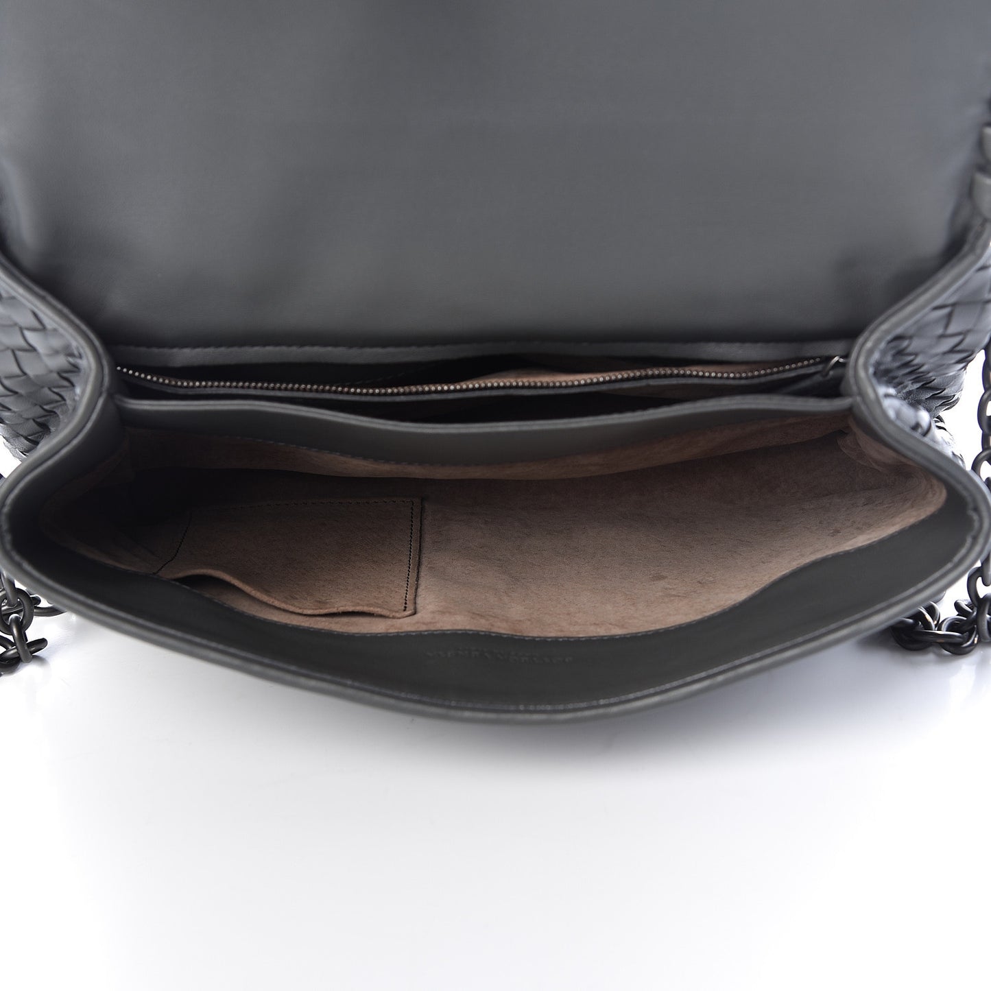 Nappa Intrecciato Large Olimpia Bag Light Grey