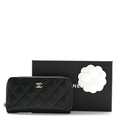 Chanel Caviar Quilted Medium Zip Around Wallet Black 12 of 12