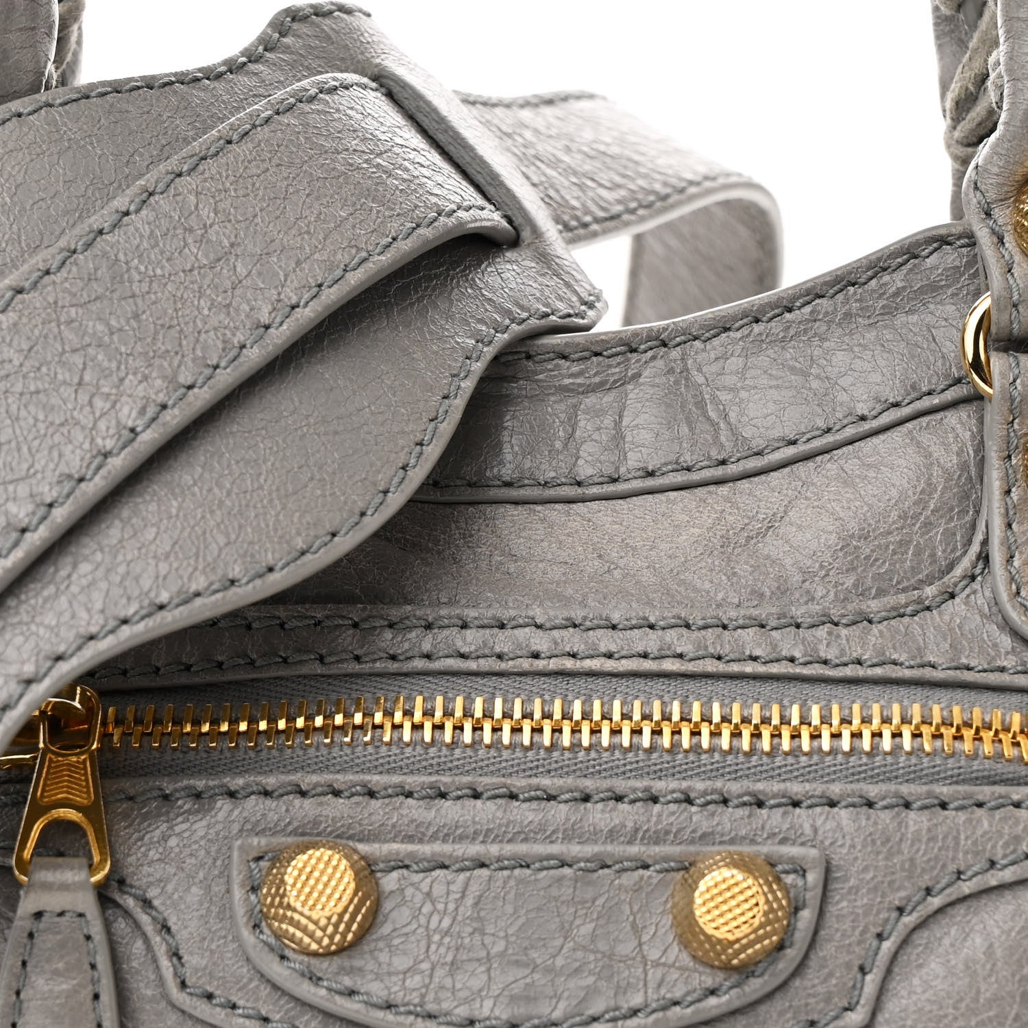 Balenciaga Agneau Giant 12 Gold Hardware Mini City Gris Pyrite 9 of 11