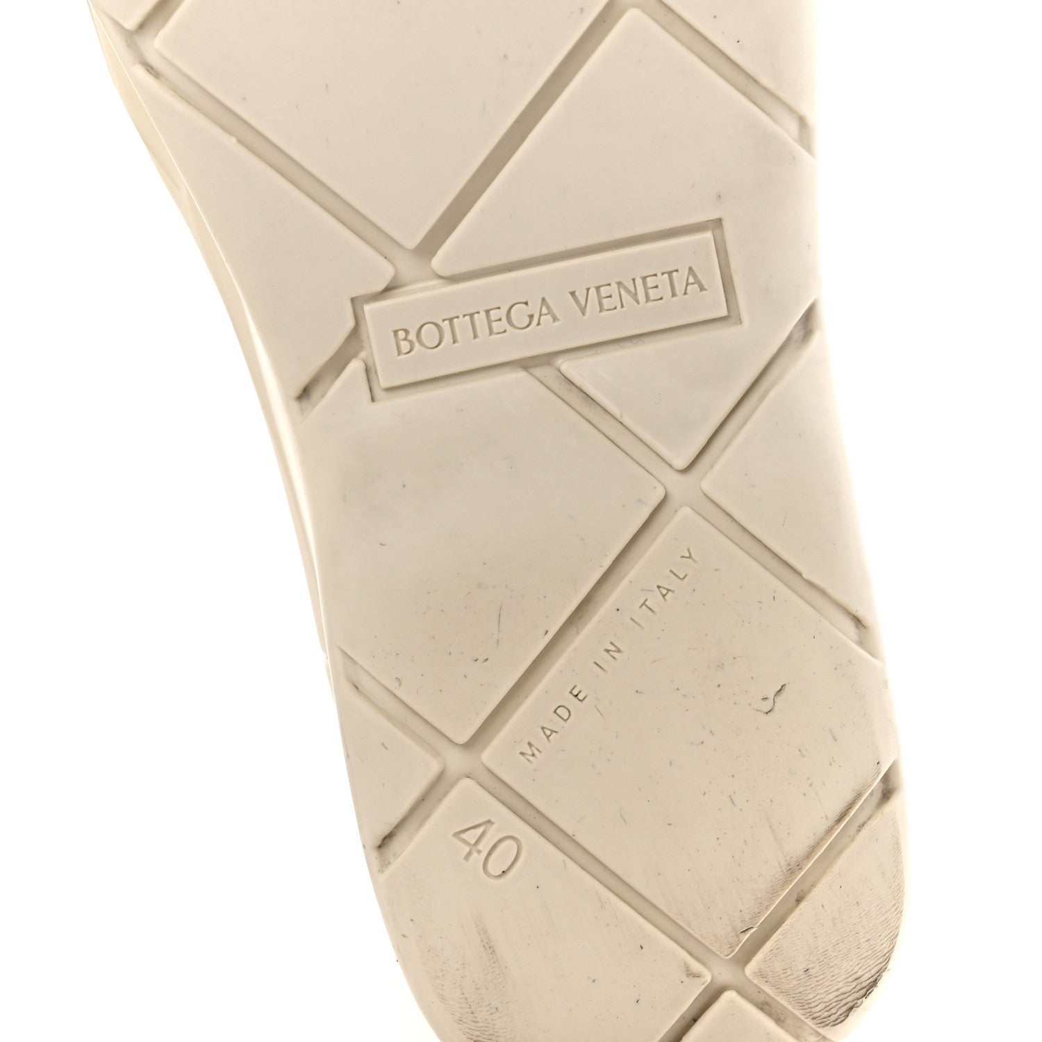 Bottega Veneta Rubber Puddle Ankle Boots 40 White 1398126