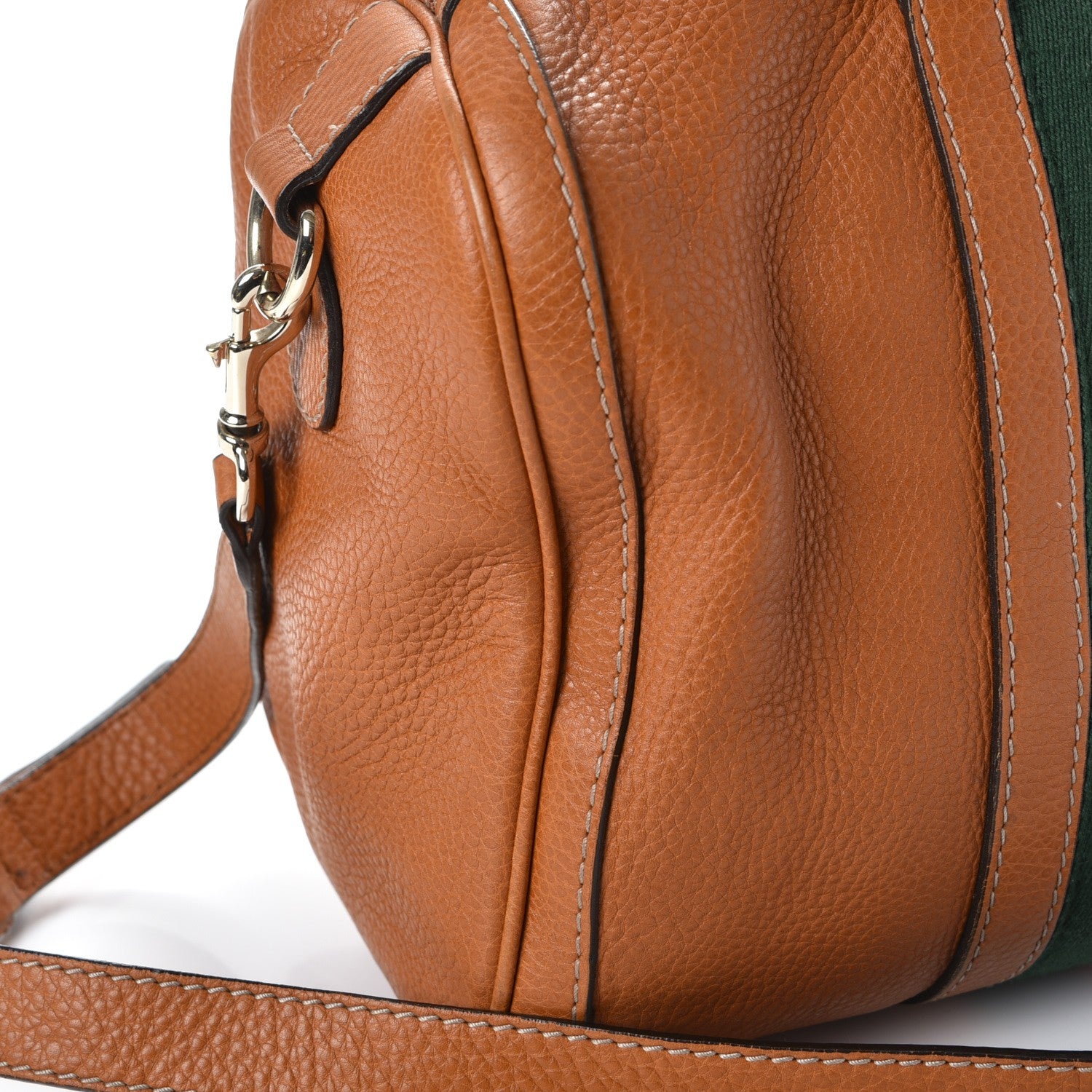 Gucci Calfskin Vintage Web Medium Boston Tobacco 10 of 15