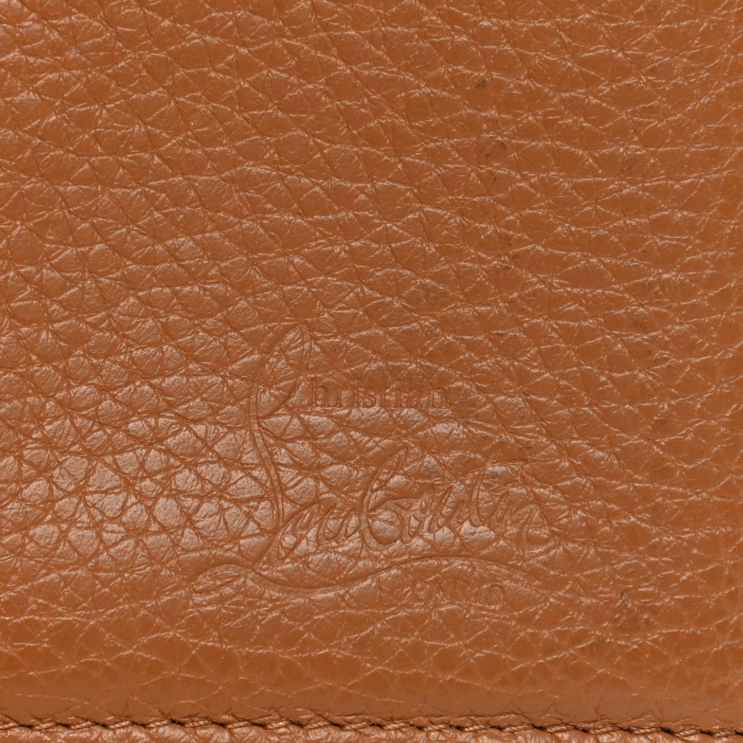 Grained Calfskin Star Studded Bi-Fold Wallet Nude Multimetal