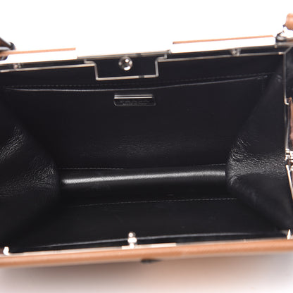 Prada Saffiano Patch Comics Light Frame Bag Caramel 5 of 10