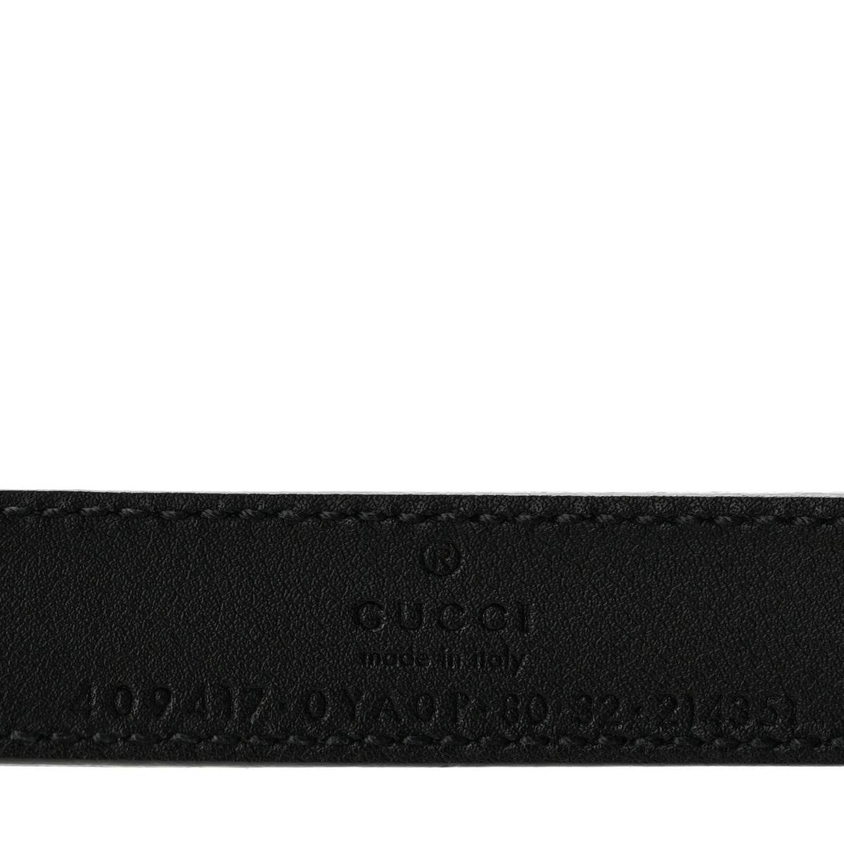 Calfskin Double G 20mm Belt 80 32 Black
