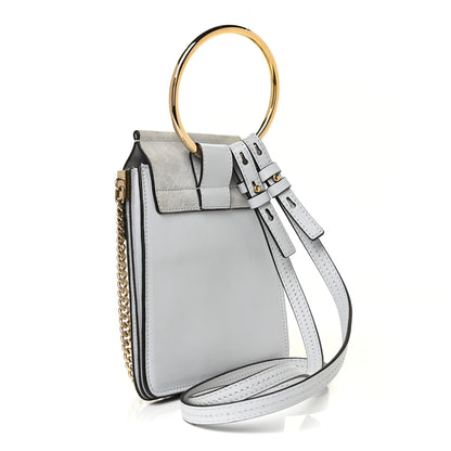 Chloe Suede Calfskin Mini Faye Bracelet Bag Airy Grey 3 of 12