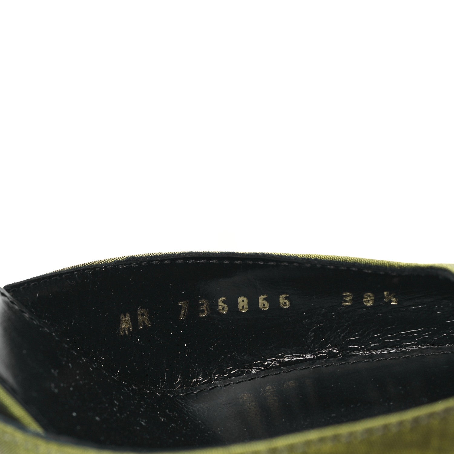 Saint Laurent Crepe De Chine Blade 105 Slingback Pumps 38.5 Lime 8 of 8