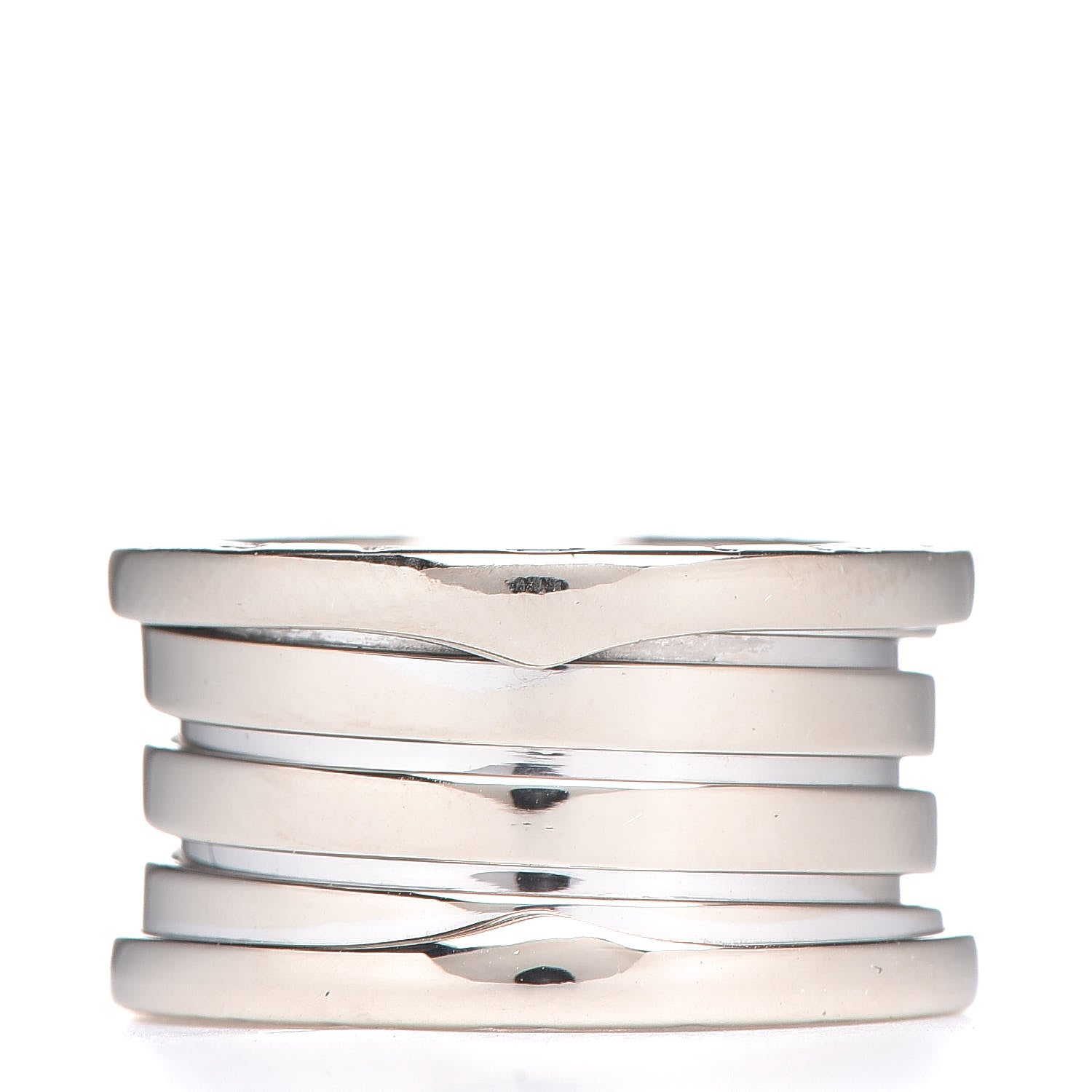 Bulgari 18K White Gold B.Zero1 Four-Band Ring 50 5.25 3 of 8