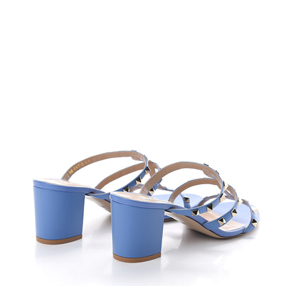 Valentino Garavani Calfskin Rockstud 60mm Caged Slide Sandals 41 Angel 4 of 7