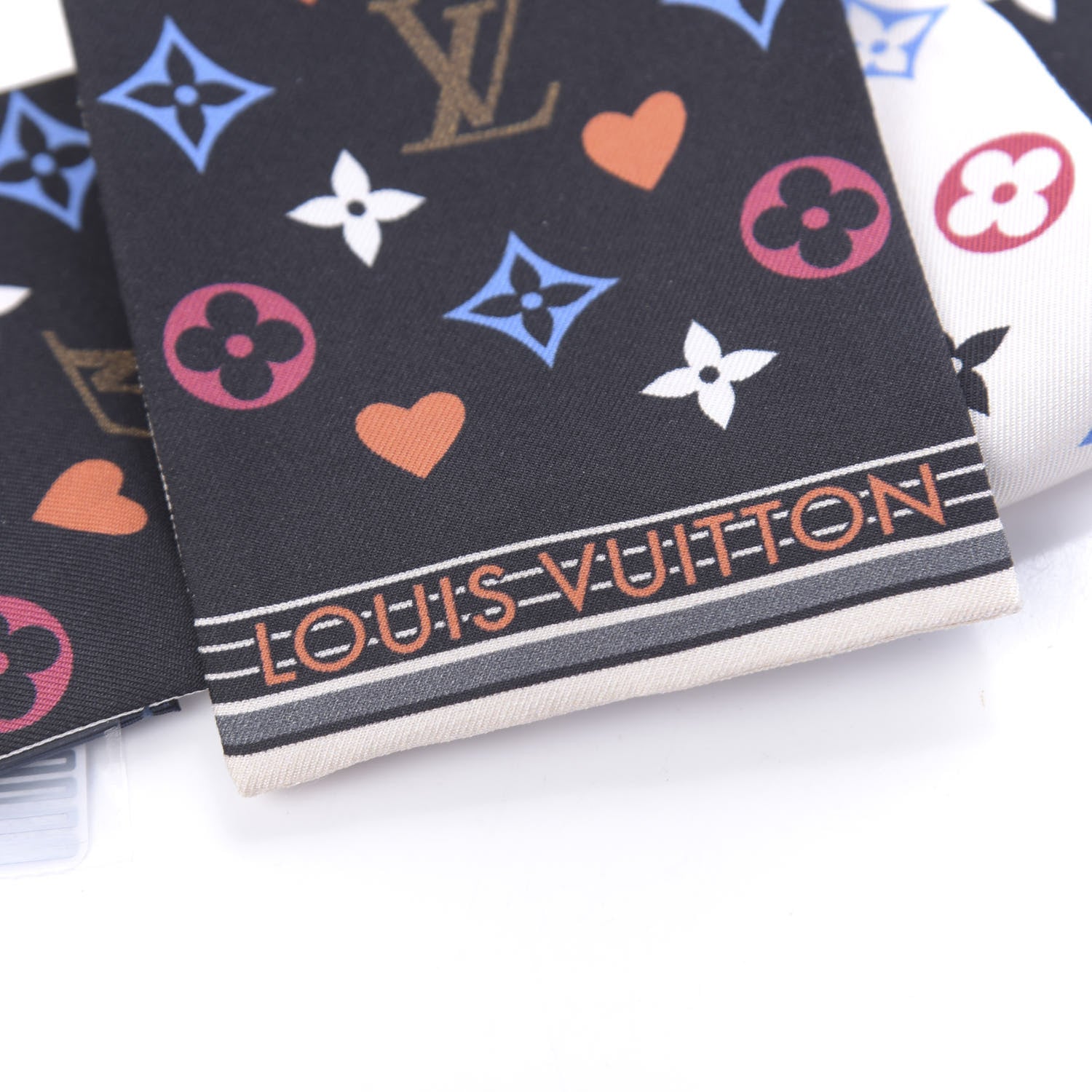Louis Vuitton Silk Game On Bandeau Black White 2 of 3