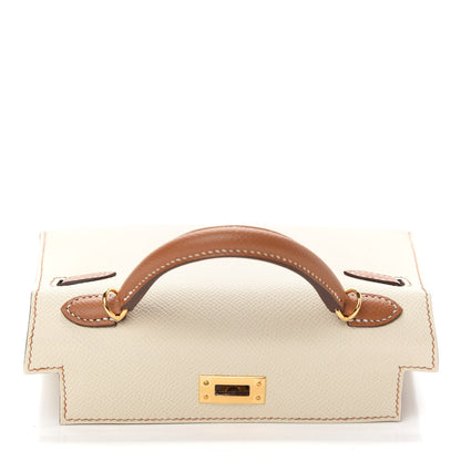 Hermes Epsom Horseshoe Mini Kelly Sellier 20 Craie Gold 16 of 33