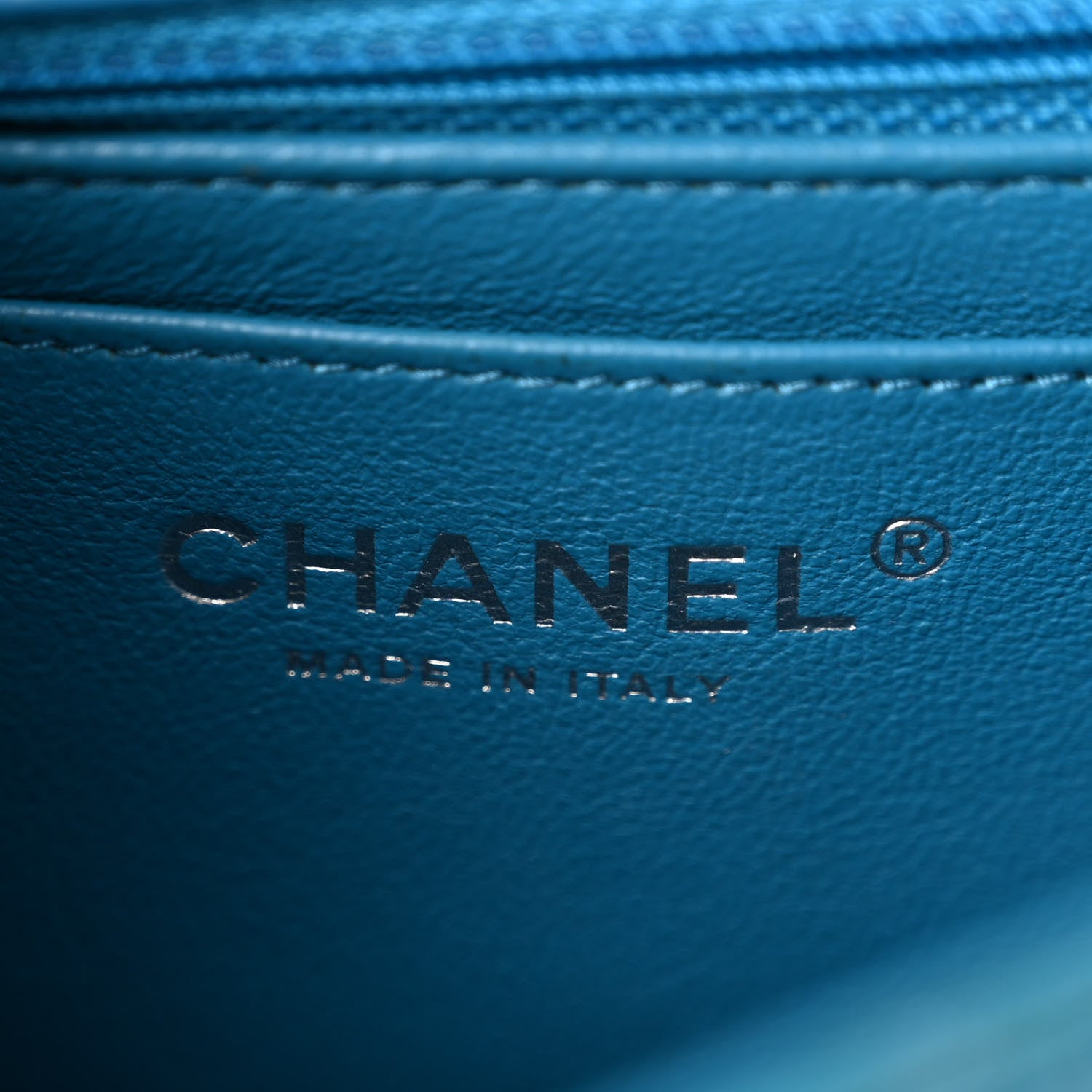 Chanel Patent Quilted Mini Rectangular Flap Turquoise 6 of 15