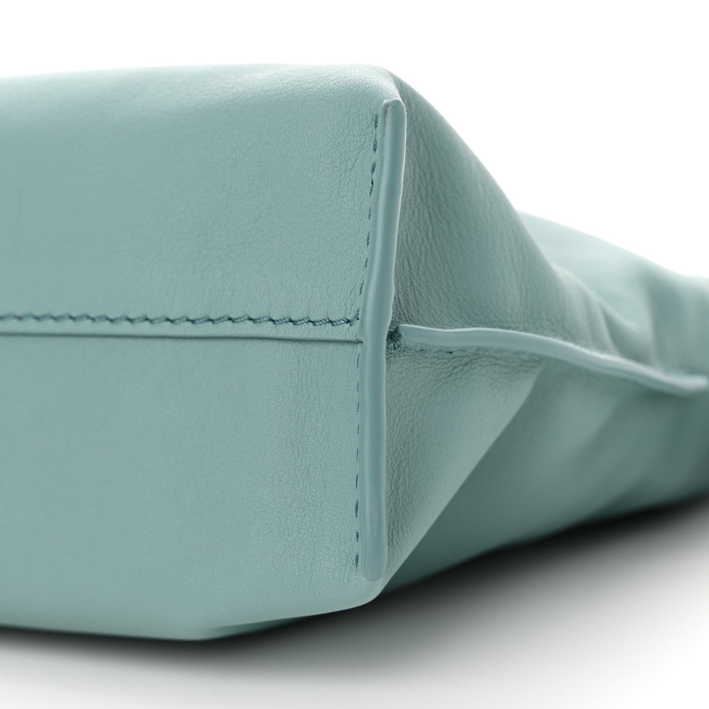 X SUNA FUJITA Nappa Flamenco Knot Clutch Ocean
